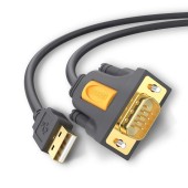 CABLU USB Ugreen adaptor, CR104 USB 2.0 la Serial DB9M, 2m, negru, - 6957303822225
