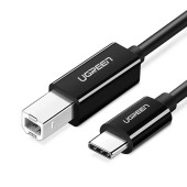 CABLU USB Ugreen pt. imprimanta, US241 USB Type-C la USB 2.0 Type-B, 2m, negru, - 6941876241064