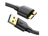 CABLU USB Ugreen, US130 USB 3.0 la USB Tip B, conectori auriti, 1m, negru, - 6957303818419