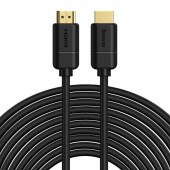 CABLU video Baseus Cafule, HDMI la HDMI, rezolutie maxima 4K UHD la 30 Hz, conectori auriti, 12m, negru  - 6953156222571