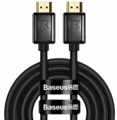 CABLU video Baseus High Definition, HDMI la HDMI, rezolutie maxima 8K UHD la 60 Hz, conectori auriti, alaj zinc braided, 2m, negru