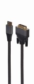 CABLU video GEMBIRD, adaptor HDMI la DVI-D SL, 1.8m, 18+1pin, conectori auriti, rezolutie maxima 4K la 30 Hz, negru