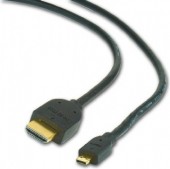 CABLU video GEMBIRD, adaptor HDMI la Micro-HDMI, 1.8m, conectori auriti, negru