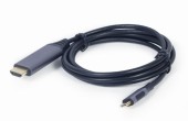 CABLU video GEMBIRD, adaptor USB 3.0 Type-C la HDMI, 1.8m, rezolutie maxima 4K UHD la 60 Hz, negru