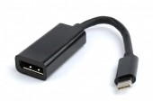 CABLU video GEMBIRD, adaptor USB 3.1 Type-C la DisplayPort, 15cm, rezolutie maxima 4K UHD la 60 Hz, negru