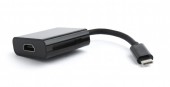 CABLU video GEMBIRD, adaptor USB 3.1 Type-C la HDMI, 15cm, rezolutie maxima 4K UHD la 30 Hz, negru