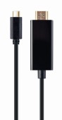 CABLU video GEMBIRD, adaptor USB-C Type-C la HDMI, 2m, rezolutie maxima 4K la 60Hz, negru