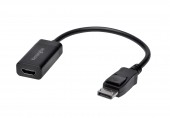 CABLU video KENSINGTON VP4000, adaptor DisplayPort 1.2 la HDMI 1.4, 18cm, rezolutie maxima 4K UHD la 30 Hz, negru