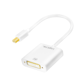 CABLU video LOGILINK, adaptor mini DisplayPort 1.1 la DVI-D DL, 0.1m, conectori auriti, rezolutie maxima Full HD la 60 Hz, plastic, dublu ecranaj, alb
