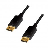 CABLU video LOGILINK, DisplayPort la DisplayPort 1.2, 1m, conectori auriti, rezolutie maxima 4K la 60 Hz, plastic, triplu ecranaj, negru