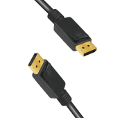CABLU video LOGILINK, DisplayPort la DisplayPort 1.4, 5m, conectori auriti, rezolutie maxima 8K la 60 Hz, plastic, triplu ecranaj, negru