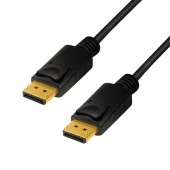CABLU video LOGILINK, DisplayPort la DisplayPort, 1m, conectori auriti, rezolutie maxima 8K la 60 Hz, negru