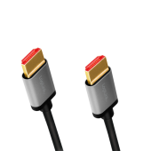 CABLU video LOGILINK, HDMI la HDMI 2.1, 1m, conectori auriti, rezolutie maxima 8K la 60 Hz, aluminiu, triplu ecranaj, negru-gri
