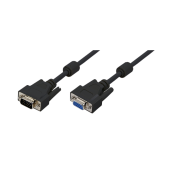 CABLU video LOGILINK, VGA la VGA, 1.8m, conectori nichelati, rezolutie maxima Full HD la 60 Hz, plastic, 2 x ferita, dublu ecranat, negru