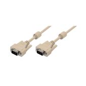 CABLU video LOGILINK, VGA la VGA, 1.8m, conectori nichelati, rezolutie maxima Full HD la 60 Hz, plastic, 2 x ferita, ecranat, gri