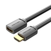 Cablu video prelungitor Vention, HDMI la HDMI, 0.5m, rezolutie 4K la 60Hz, negru,  - 6922794766846