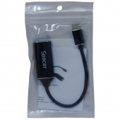 CABLU video SPACER, adaptor USB 3.1 Type-C la HDMI, 15cm, rezolutie maxima 4K UHD la 30 Hz, Black