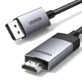 CABLU video Ugreen, DP119 DP la HDMI 4K la 60Hz, lungime 2m, negru - 6941876217748