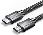 CABLU video Ugreen, HD135 HDMI la HDMI, HDMI 2.1, 8K la 60Hz, lungime 1.5m, braided, aliaj zinc, gri - 6957303873203