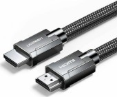CABLU video Ugreen, HD135 HDMI la HDMI, HDMI 2.1, 8K la 60Hz, lungime 3m, braided, aliaj zinc, negru - 6957303886029