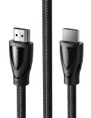 CABLU video Ugreen, HD140 HDMI la HDMI, HDMI 2.1, 8K la 60Hz, lungime 3m, braided, negru - 6957303884049