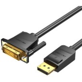 CABLU video Vention, DisplayPort la DVI-D 24+1 pin, 2m, rezolutie 1080p la 60Hz, PVC, negru,  - 6922794745292