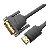 CABLU video Vention, HDMI la DVI-D 24+1 pin, 5m, rezolutie 4K la 60Hz, PVC, negru,  - 6922794732841