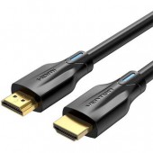 Cablu video Vention, HDMI la HDMI, 1.5m, rezolutie maxima 8K la 60Hz/4K la 120Hz, conectori auriti, cupru/argint, invelis PVC, negru,  -  6922794743496