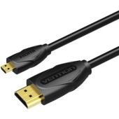 CABLU video Vention, HDMI la microHDMI, 2m, rezolutie 4K la 60Hz, PVC, negru,  - 6922794721135