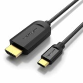 CABLU video Vention, HDMI la USB-C, 1m, rezolutie 4K la 30Hz, PVC, negru,  - 6922794742055