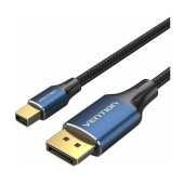 CABLU video Vention, miniDisplayPort la DisplayPort, 2m, rezolutie 8K la 60Hz/4K la 120Hz, PVC, negru/albastru,  - 6922794772298