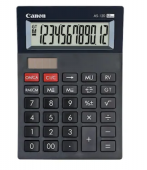 Calculator de birou CANON, AS-120 II, ecran 12 digiti, alimentare solara si baterie, negru
