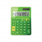 Calculator de birou CANON, LS-123K GR, ecran 12 digiti, alimentare baterie, display LCD, functie business, tax si conversie moneda, verde