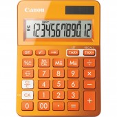 Calculator de birou CANON, LS-123K OR, ecran 12 digiti, alimentare solara si baterie, display LCD, functie business, tax si conversie moneda, portocaliu