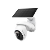 CAMERA IP TP-LINK + PANOU SOLAR, wireless, turret, pt.exterior, dist. IR 9 m, tip lentila fixa 4 mm, 4K 8MP, microfon, carcasa plastic, slot SD card