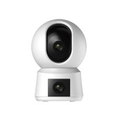 Camera supraveghere Arenti, 3MP + 3MP dual lens, mini, wireless 2.4 GHz, 5 GHz night vision 10m, audio bidirectional, supraveghere simultana a 2 zone, compatibil Alexa si Google Assistant