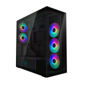 CARCASA Arctic Xtender Mirror BK VG, mid tower, max 8xfan, 3xP14 ProR ARGB si 2xP12Pro ARGB instalate, PSU shroud 24 LED ARGB, USB-C x 1, USB 3.2 x 2, audio+mic, 7 sloturi expans, negru