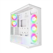 CARCASA Arctic Xtender Wh, mid tower, max 8xfan, 3xP14 ProR ARGB si 2xP12Pro ARGB instalate, PSU shroud 24 LED ARGB, USB-C x 1, USB 3.2 x 2, audio+mic, 7 sloturi expans, alb