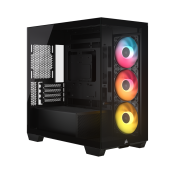 Carcasa Corsair 2800X RS-R ARGB, Micro-ATX, cu 3 ventilatoare incluse RS120-R ARGB, Negru