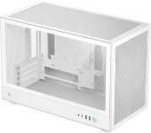 CARCASA DeepCool CH260 WH, mini tower, gaming, fara sursa, suporta 6xfan PSU shroud, USB Type-C x 1, USB 3.1 gen1 x 2, audio+mic, 4 sloturi expansiune, alb