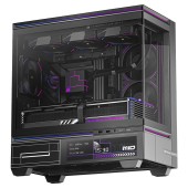 CARCASA Thermalright , mid tower, sticla securizata, ecran LCD 9.16, fara PSU, 4 x fan incluse, H max cooler 185mm, USB-C, 2x USB 3.0, negru, ARGB, (tim