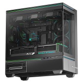 CARCASA Thermalright TL-M10, mid tower, sticla securizata, fara PSU, max 9 x fan, H max cooler 185mm, USB-C, 2x USB 3.0, negru