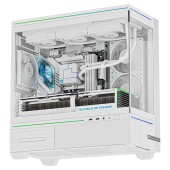 CARCASA Thermalright TL-M10, mid tower, sticla securizata, fara PSU, max 9xfan, H max cooler 185mm, USB-C, 2x USB 3.0, alb