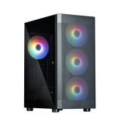 CARCASA Zalman i4 TG, middle tower, gaming, fara sursa, suporta 8xfan, 4xfan 140mm inclus, PSU shroud, USB 3.1 gen1 x 2, USB 2.0 x 1, audio+mic, 7 sloturi expansiune + 2 verticale, negru