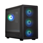 CARCASA Zalman M5, mini tower, gaming, fara sursa, suporta 12xfan, 4xfan inclus, PSU shroud, afisaj electronic, USB Type-C x 1, USBx2, audio+mic, 4 sloturi expansiune, negru