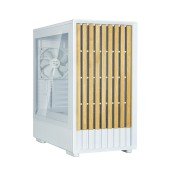 CARCASA Zalman P10 NAMU, mini tower, gaming, fara sursa, suporta 7xfan, 3xfan inclus, PSU shroud, display 9.1inch, USB Type-C x 1, USB 3.1 gen1, audio+mic, 5 sloturi expansiune, alb