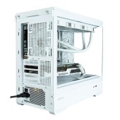 CARCASA Zalman P30, mini tower, gaming, fara sursa, suporta 9xfan, 3xfan inclus USB 3.1 gen1 x 1, USB Type-C, audio+mic, 5 sloturi expansiune, alb