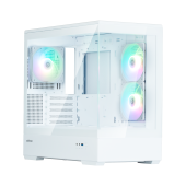 CARCASA Zalman P30 v2, mini tower, gaming, fara sursa, suporta 9xfan, 3xfan inclus, PSU shroud, USB Type-C x 1, USB 3.1 gen1 x 1, audio+mic, 5 sloturi expansiune, alb