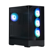 CARCASA Zalman P40 Prism Plus, middle tower, gaming, fara sursa, suporta 9xfan, 4xfan inclus, PSU shroud, afisaj electronic, USB Type-C x 1, USB 3.1 gen1 x 2, audio+mic, 7 sloturi expansiune, negru
