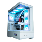 CARCASA Zalman P50 DS, middle tower, gaming, fara sursa, suporta 10xfan, 4xfan inclus, PSU shroud, afisaj electronic, USB Type-C x 1, USB 3.1 gen1 x 2, audio+mic, 7 sloturi expansiune, alb
